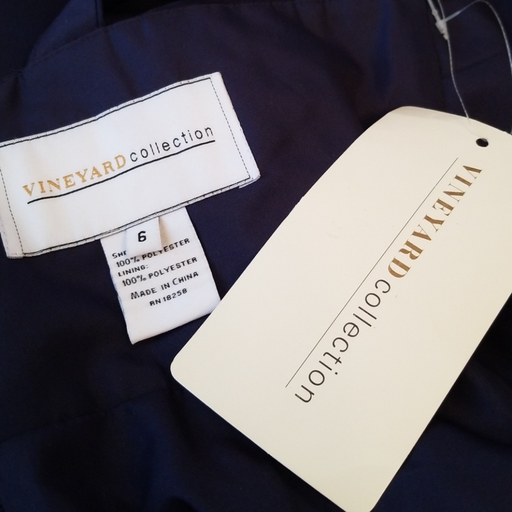Priscilla Of Boston Vineyard Collecton Navy Dress - Picture 7 of 7